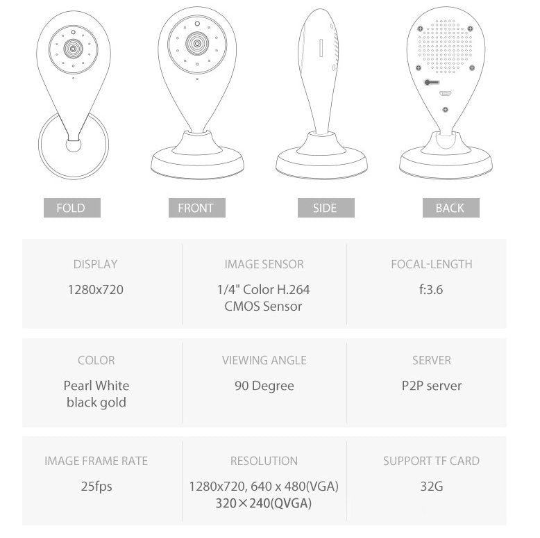 Caméra de Surveillance Intelligente WiFi – Vision Nocturne & Audio Bidirectionnel 🔒